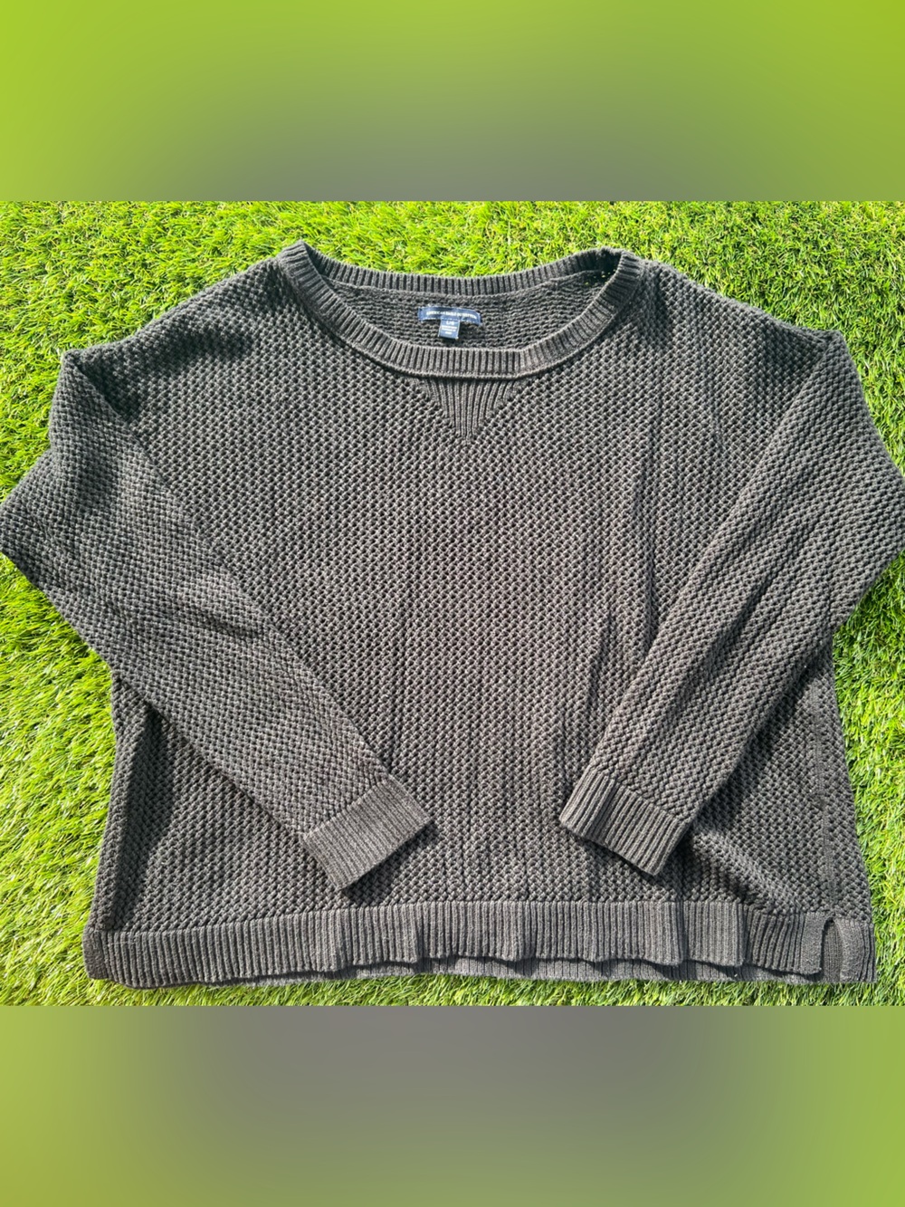 American Eagle Outfitters Women's Crewneck Sweater - Dark Gray